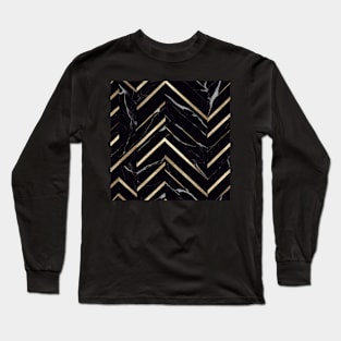 Luxurious Black Marble Stone, model 4 Long Sleeve T-Shirt